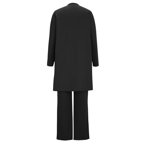 3 Piece Outfits for Women Long Sleeve Cardigan Sleeveless Top Wide Leg Pants Sweatsuit Sets Wedding Guest Pant Suits4
