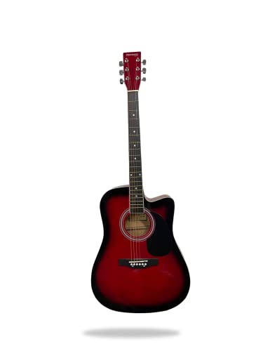 Huntington 6 String Acoustic Guitar, Right, Red (Bga41C-Rds) #TOP7