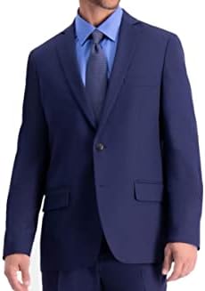 Haggar mens Active Series Stretch Slim Fit Separates Business Suit Jacket, Midnight, 42 Tall US