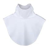 Collares desmontables superpuestos de cuello, paquete de 6 accesorios elásticos para suéteres y blusas (colores sólidos y rayas) camisas elegantes para mujer, blanco, Talla única