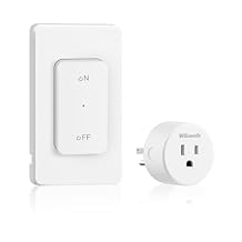 Remote Control Outlet, WILAWELS Wireless Light Switch with Magnetic Base, On Off Remote Outlet Switch for Light, Lamp, Home Appliance, 100ft RF Range, 15A/1875W, Pre-Programmed, FCC Listed W09RC1106