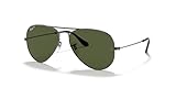 Ray-Ban Unisex RB3025 Classic Polarized Aviator Sunglasses, Gunmetal/Polarized G-15 Green, 58 mm