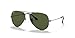 Ray-Ban 3025 Aviator Large Metal Non-Mirrored Polarized Sunglasses, Gunmetal/Green (004/58), 58mm
