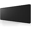 ALOANES Large Gaming Mouse Pad with Non-Slip Rubber Base,Stitched Edge,Desk mat for Laptop,Computer & PC, Wristing Pad for Gamer,Office & Home,Classic Black XL 11.81''x31.50''x0.12''