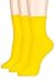 Basic Women's Daily Solid Quater Socks (Onesize, Yellow 3 Pairs)