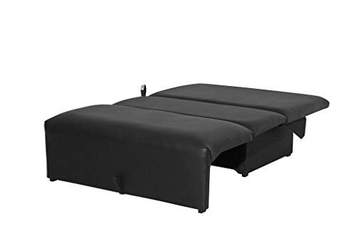 Sofá Cama 2 Lugares Malú Matrix Preto