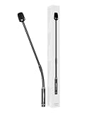 MRSDY DJ Microphone for Audio Mixer, 17 Inch Professional XLR Wired Dynamic Gooseneck Mic, Black Metal Supports 360° Rotation, Bending, Noise Reduction