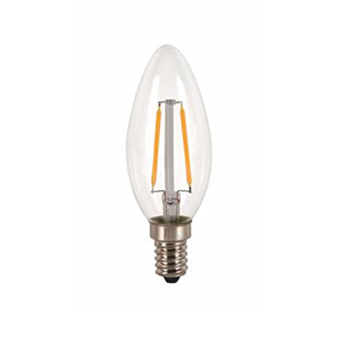 Ampoule LED E14 filament bougie C35 4W rétro verre transparent