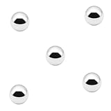 [HSP] ボディピアス パーツ キャッチ 16G 4mmボール シルバー シンプル ボール 5個セット