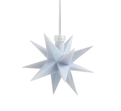 Meinposten LED Weihnachtsstern 8 cm, Warmweiß, Batteriebetrieb mit...