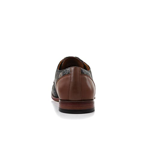Image of Ferro Aldo Men's Modern Cap-Toe Derby Collection | Statement Dress Shoes in Floral, Woven, & Classic Styles