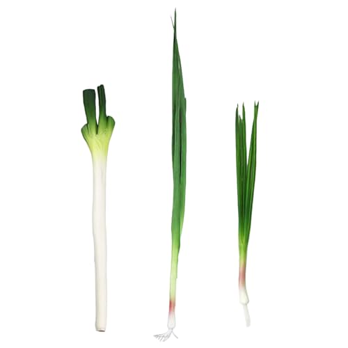 Njdkadey Imitation Leeks Fake Garlic Sprouts Model Simulated Vegetables Realistic Fake Photo Props for Hotel Kitchen Photography