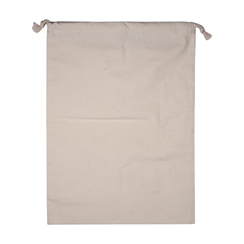 Tyenaza Bolsas de Cordón de Algodón, 30 x 40 cm Bolsa de Tela con Cordon, Bolsas de Lona de Algodón con Cordon para la Colada, Almacenamiento Sencillo para el Hogar Bolsa de Viaje, para Colegio, Hogar