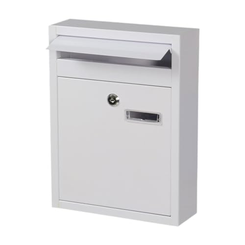 BLWOTMOR Secure Wall-Mounted Mailbox for Home And Office Use, White