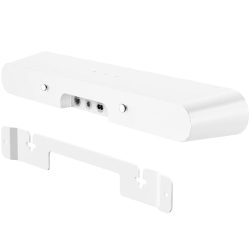 Image of Soundbar Mount for Sonos Ray Wall Mount, Floating Soundbar Mounting Bracket for Sonos Ray Sound Bar Brackets for Mounting Under TV (White)