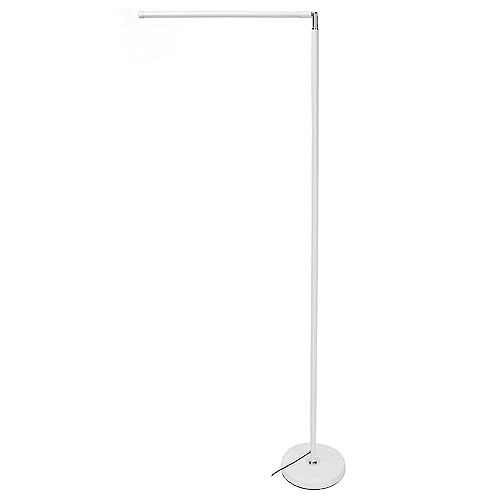 Lampa Podłogowa LED 12 W, Bezstopniowa Regulacja Jasności 3300-6500 K, ściemnianie, Zdejmowana Lampa do Tatuażu do Przedłużania Rzęs, Biała, 110-240 V (Wtyczka UE 100-240 V)