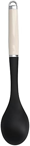 KitchenAid Basting Spoon, Stainless Steel, Durable and Easy to Clean, Almond Cream