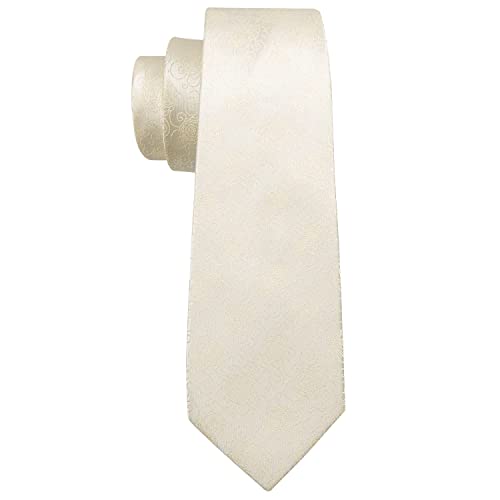 Image of Barry.Wang Flower Ties for Men Handkerchief Cufflinks Set Wedding Necktie Set Party