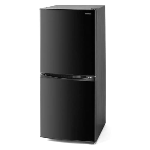 アイリスオーヤマ 冷蔵庫 142L ブラック 幅50cm IRSD-14A-B 2ドア 右開き 直冷式...