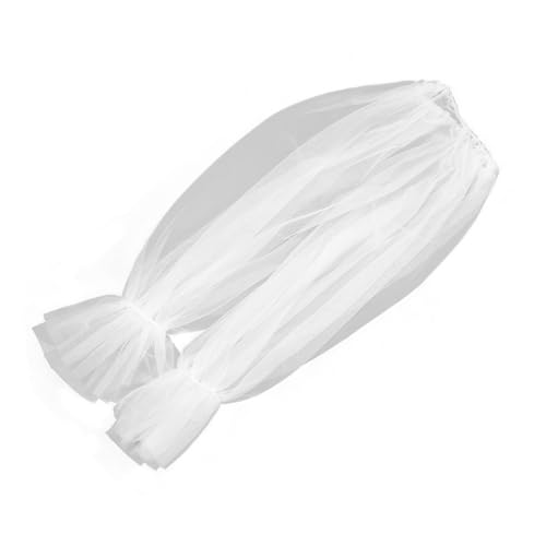 Guantes de novia desmontables de malla con encaje sutil color marfil