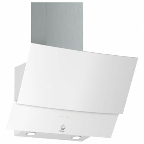 Balay 3BC565GB - Campana decorativa inclinada, Serie Cristal, control táctil, Anchura 60 cm, 593m3/h color blanco