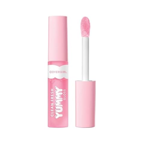 COVERGIRL Clean Fresh Yummy Gloss – Lip Gloss, Sheer, Natural Scents, Vegan Formula - Sugar Poppy Cover