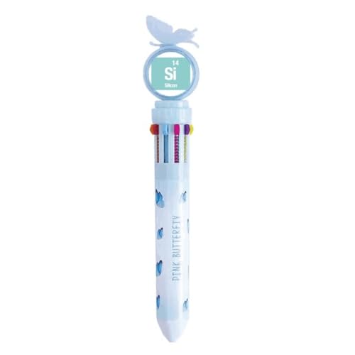 Fournitures scolaires stylo bille rétractable multicolore Silicon Science