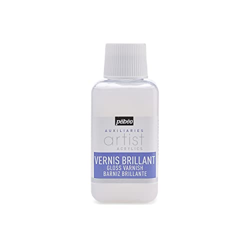 Pébéo Peinture Vernis Acrylique Brillant Phase Aqueuse 1 Flacon de 250 ml 520200