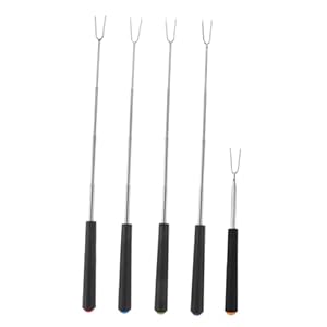 HEMOTON 5Stücke Teleskop Grillspieße mit Drehbarem Design