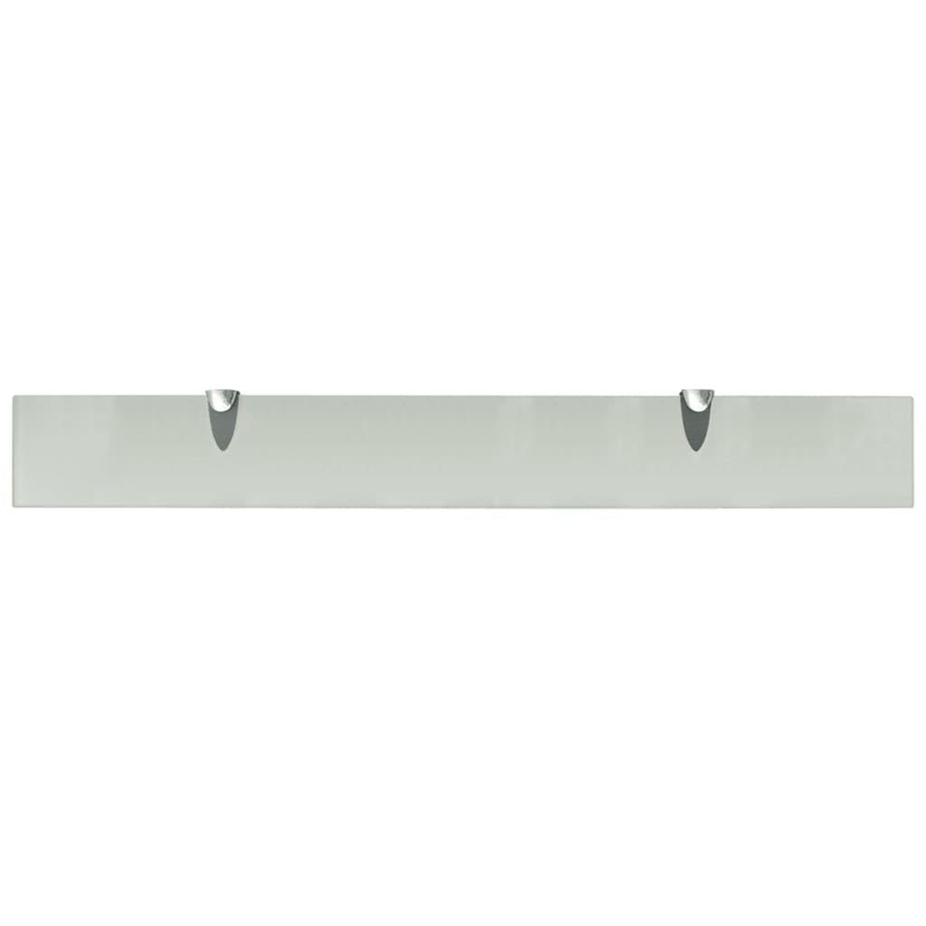 Estantería flotante de cristal 80 x 10 cm, juego de 2 unidades de tablero de pared de cristal flotante mate de 8 mm, cristal de seguridad de hasta 15 kg, para salón, baño, pasillo y