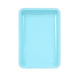 1 bandeja decorativa ovalada de acero inoxidable en forma de corazón, bandeja de almacenamiento, cosméticos, bandeja decorativa para cosméticos, dulces, aperitivos, café, mantequilla, velas, azul A
