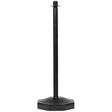 Healifty Absperrpfosten zur Personenlenkung aus Kunststoff Schwarz Sicherheitspoller für Restaurants und Supermärkte Outdoor Sicherheitsbarriere für Menschenmassen