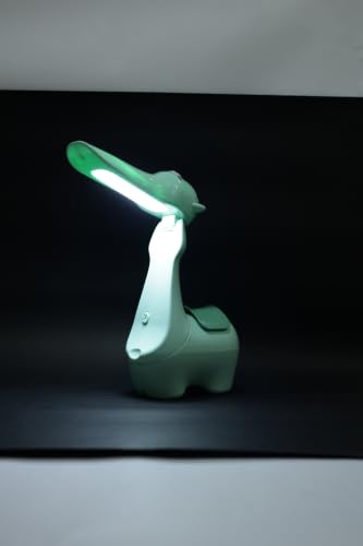 Image of Lexton 10.5 Inch Rechargeable Alpaca Folding Table Lamp | Cute LED Desk Lamp with Pen Holder, 2 Light Modes, USB Charging, Adjustable Brightness & Button Control for Kids, Study Table & Bedroom