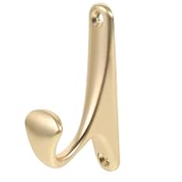 Sosoport Metal Single Wall Hook Decorative Coat and Hat Hanger Brushed Copper Finish, Artistic Wall-Mounted Clothes Hook for Entryway, Living Room, and Wardrobe Organization