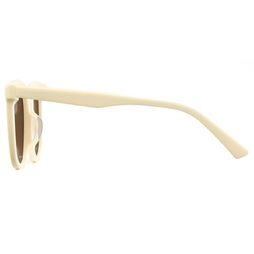 Cyxus Polarized Rectangular Sunglasses Acetate Frame UV400 Protection Stylish Shades Women Men P12243