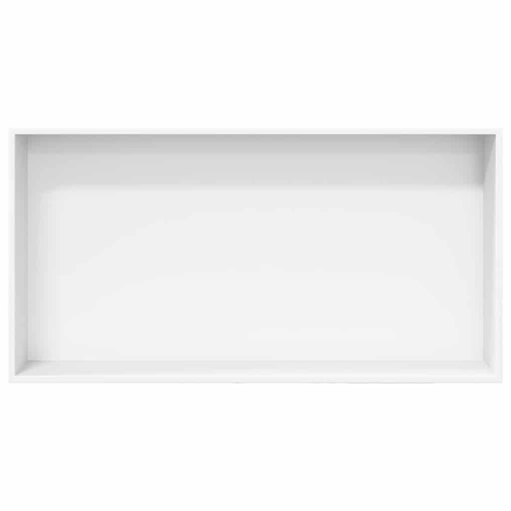 vidaXL Nicchia per Doccia Bianco Opaco 62x32x9cm in Acciaio Inox