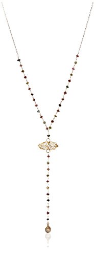Wendy Mink Watermelon Tourmaline Rosary Y Necklace