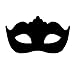 Moderna Maschera Per Travestimento Adesivo Da Parete Decorazione Testiera In Vinile Nero Autoadesivo Arte Camera Da Letto Decalcomania 59X36Cm