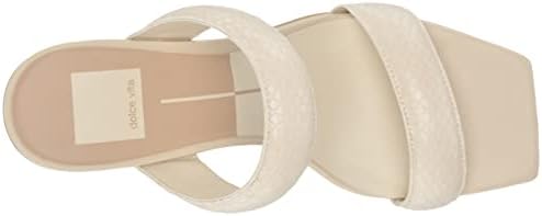 Dolce Vita Women's PASCOE Heeled Sandal, Ivory Embossed Stella, 7 | Image 4