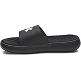 Under Armour Men's Ignite Pro 8 Fixed Band Slides, (004) Black/Black/White, 13, US