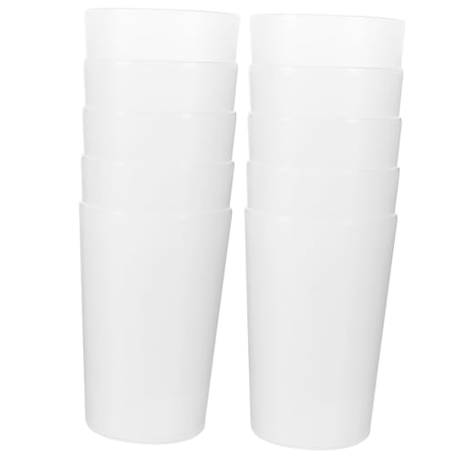 Garneck 10pcs Reusable Toothbrush Cups Lightweight Mouthwash Tumblers for Bathroom Frosted Design Multi-purpose Drinking and Washing Cups for Home and Travel Use