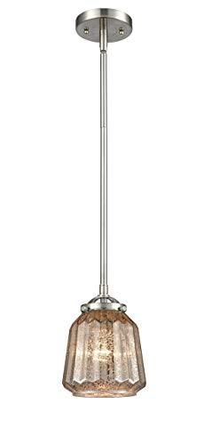 Innovations 284-1S-Sn-G146-Led Chatham 1 Light Mini Pendant Part Of The Nouveau Collection, Brushed Satin Nickel