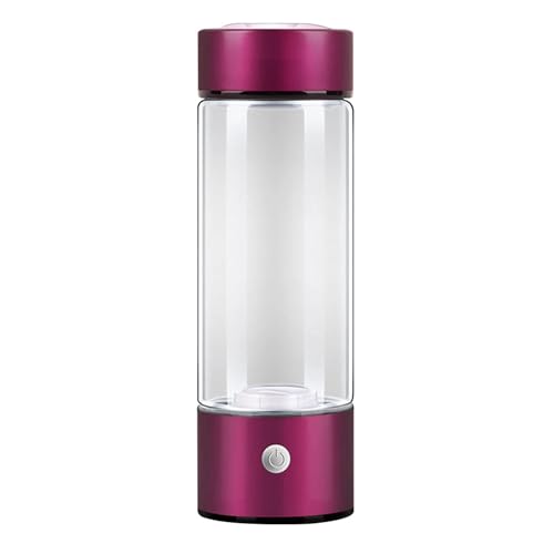 Portable Hydrogen Water Generator 420ml - Rechargeable Hydrogen Water Bottle for Health &amp; Wellness (Rose Red)