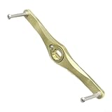 Carrete basculante de aleación de aluminio, carrete de pesca, mango de brazo basculante de metal, para un rendimiento mecánico estable y compatibilidad de múltiples tamaños (105 mm de oro té)