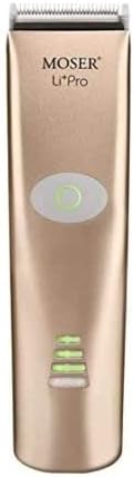Front view of the MOSER Li+Pro Hair Clipper in gold finish