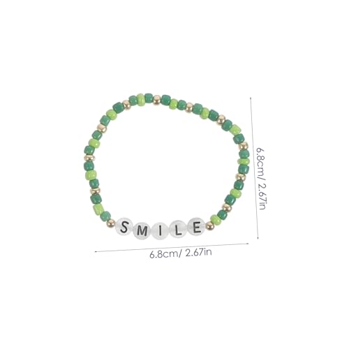 Pulseras de la amistad anti tirones pack ajustable con letras oscuras para evitar pérdidas en niñas 2