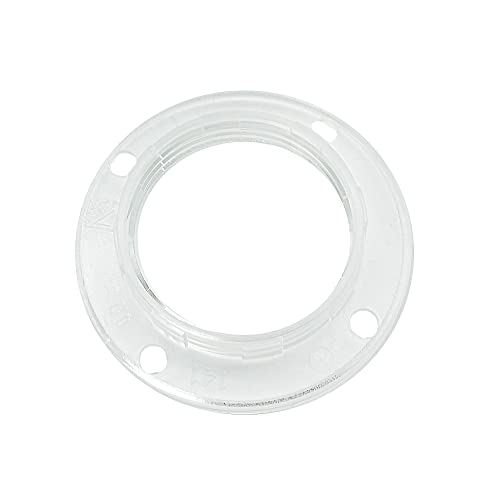 2x E14 Schraubring Kunststoff Ø 27mm Innenloch zur Halterung von Lampenschirme an Tisch-, Wand- und Stehleuchten (Transparent)