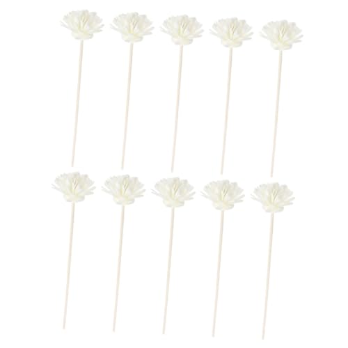 Levemolo 10pcs Oil Diffuser Flower Wooden Diffuser Sticks Aromatherapy Diffusion Flower for Refill