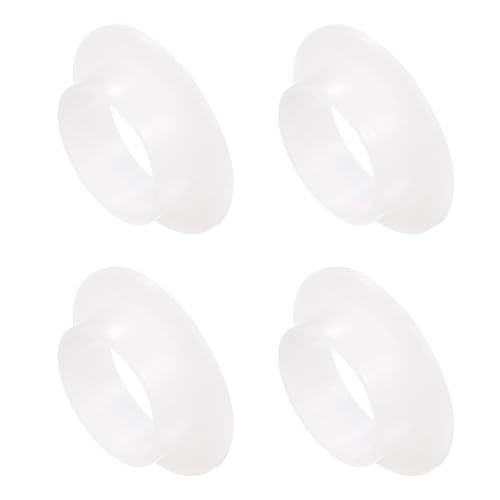 Kozelo 4 Stück Nylon-Flanschbuchsen [26 mm Bohrung x 30 mm Außendurchmesser x 12 mm Länge] Nylon-Kunststoffbuchsen für Welle, weiß