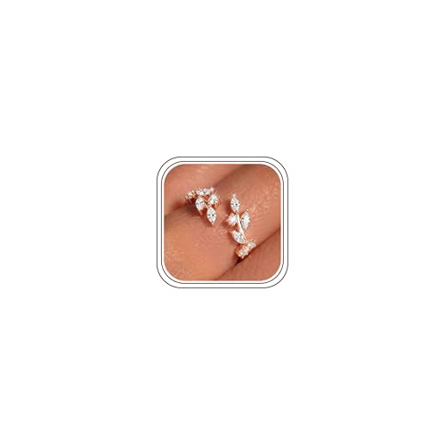 THUNARAZ Rose Gold Rings for Women Non Tarnish Adjustable Engagement Ring